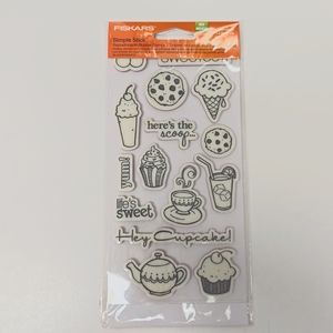 Brand New Fiskars "The Sweet Life" Rubber Stamps. Great For Birthday's.
